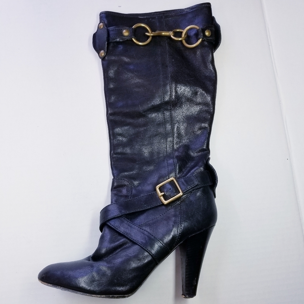 Coach | Knee‎ Length buckle Leather boots 7 - Picture 5 of 7